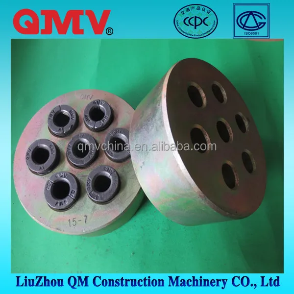 
Post tension anchor block for bridge construction 