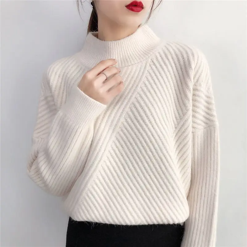 

More color Cotton Slim Women Sweater knitted in stock 242077