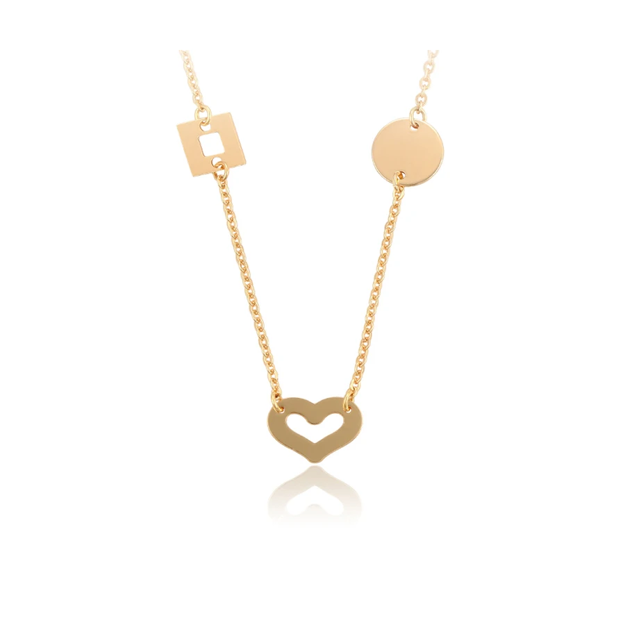 

44919 xuping heart Environmental copper 18k gold plated necklace