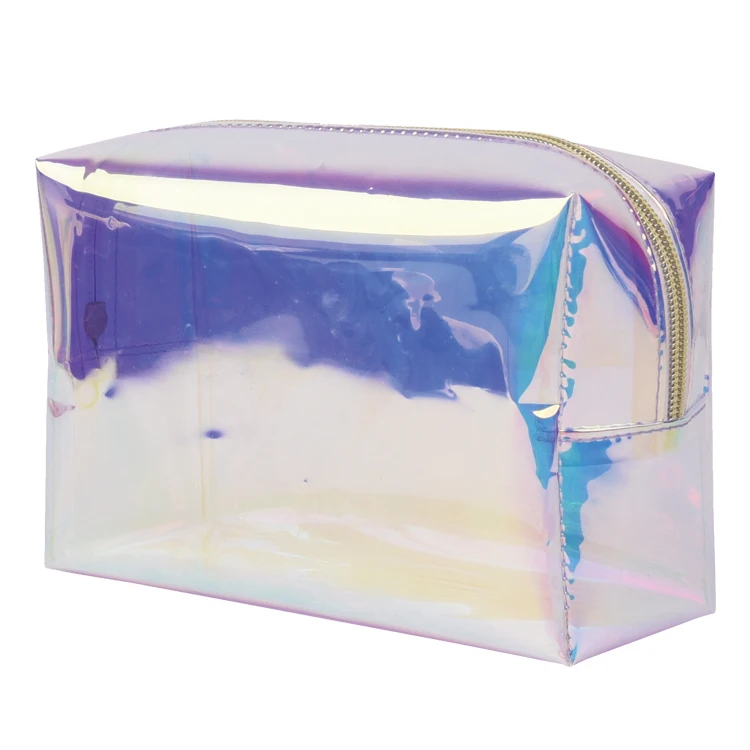 定制全息图pvc化妆包透明激光化妆包