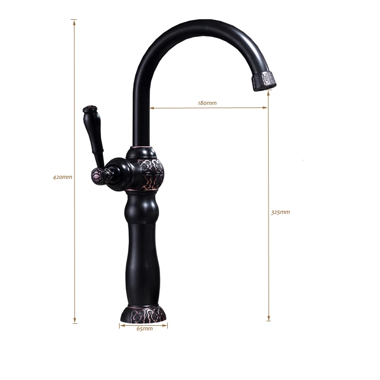 2020 cheap price brass ORB black color mixer hot cold water sink mixer faucet kitchen mixer