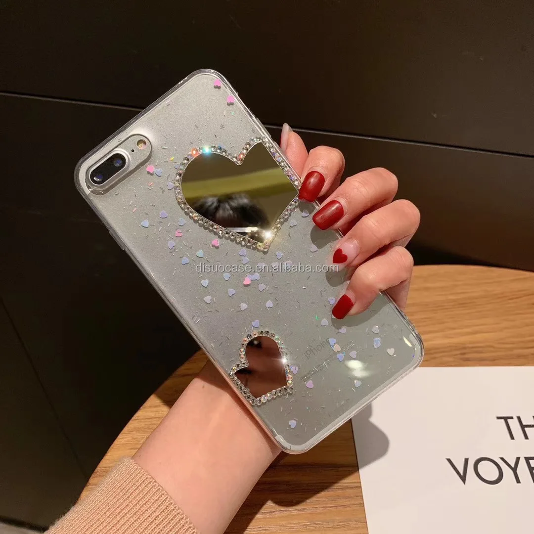 Capa Espelhada Diamante Para Celular,Capinha De Luxo Com Glitter E Diamante  Espelhado Para Smartphones Iphone X 7 8 Plus Xs Max Xr - Buy Caso Para O  Telefone Celular Camo Caso Tpu