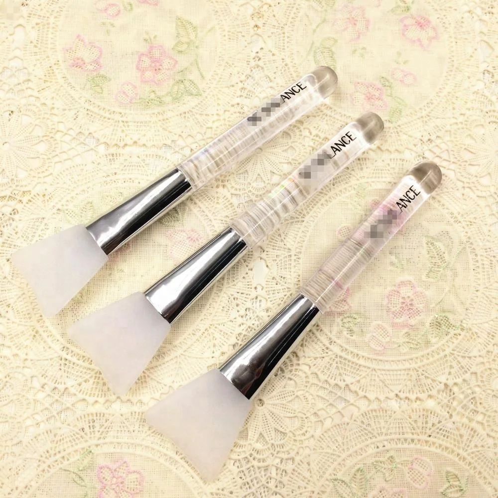 

Professional All Clear Silicone Brush Applicator Cosmetic Mask Facial Brush with Custom Logo, Clear;customized