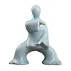 Chinese Tai Chi Vivid Ceramic Blue Figurine Craft