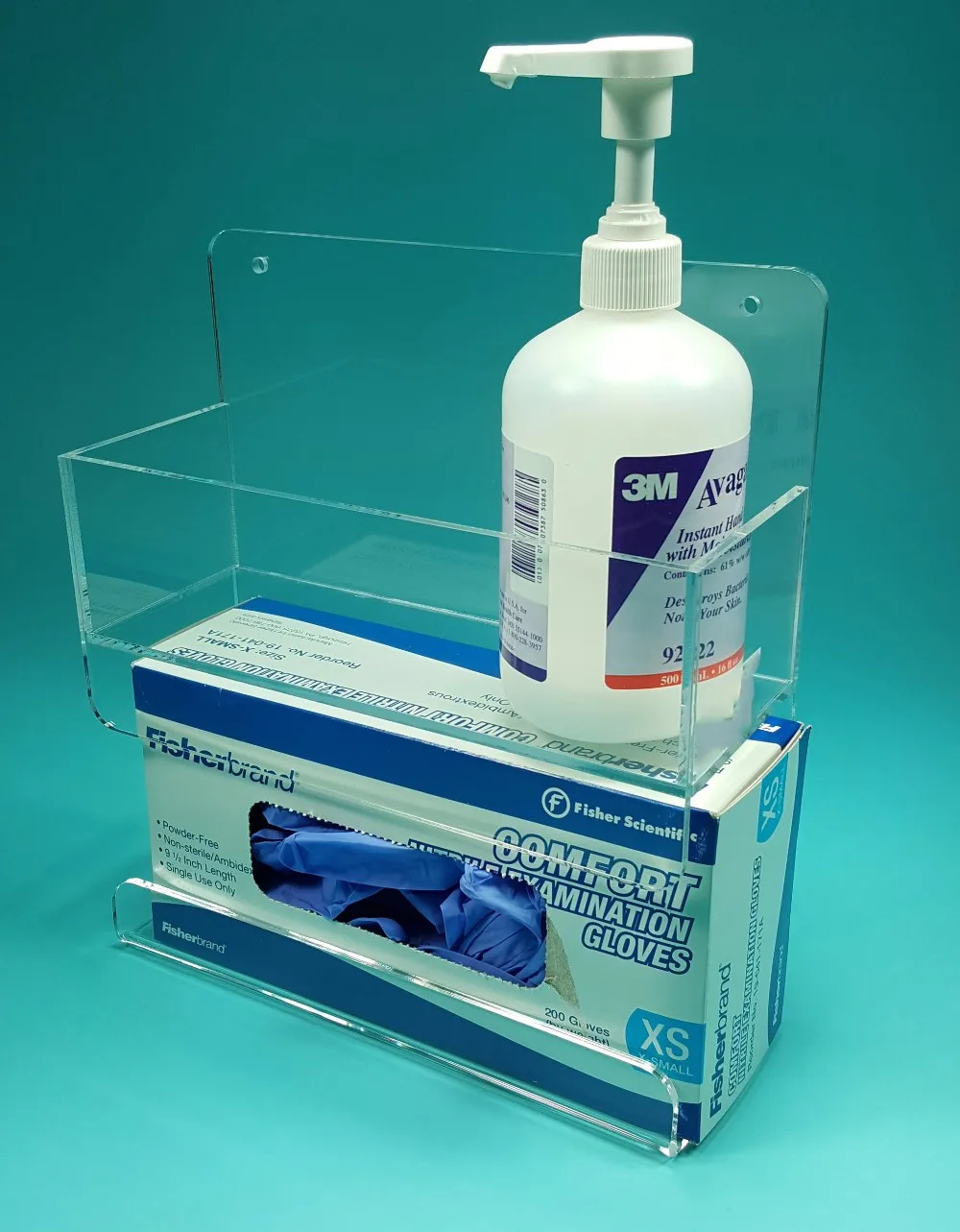 Factory Sale Of Wall Mounted Glove Dispenser With Hand Sanitizer Rack