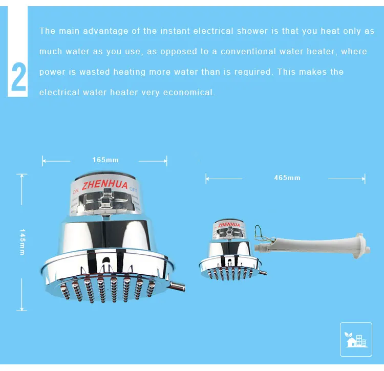 4.4Kw Tankless Instant Shower Tap Small Electric Water Heater
