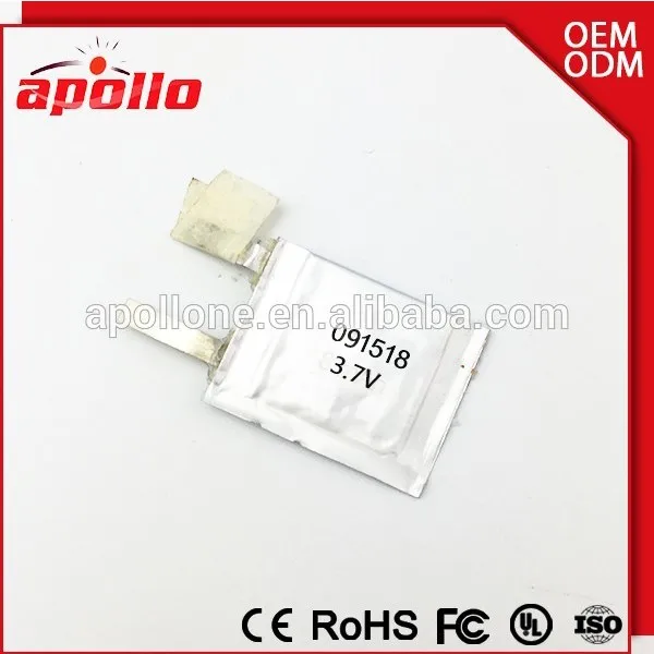 New Arrival !! Ultra small Li-ion Battery 0.9mm Thickness Lipo Battery 091518  3.7v for sale 