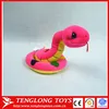 Funny gift colorful pink snake toy, plush toys snake