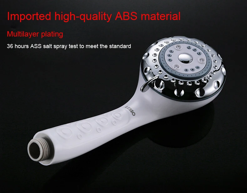 WP06512 moisture proof and water saving medium pressure rainfall hand held shower head