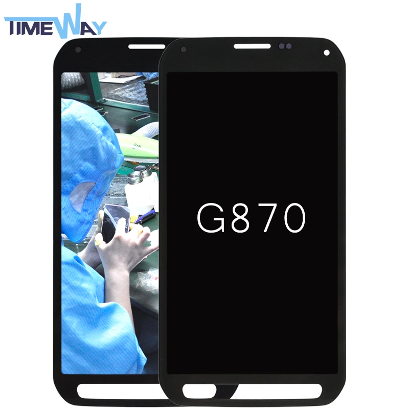 

Price For Samsung Galaxy S5 Active G870 LCD Display Screen Touch Screen Digitizer Assembly Gray/Green Color LCD Replacement, Black and white