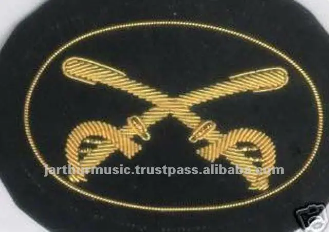 Burgeroorlog Hoed Badge Leger Uniform Blauwe Jassen Union Paard Zwaard Cavalerie Edelmetaal