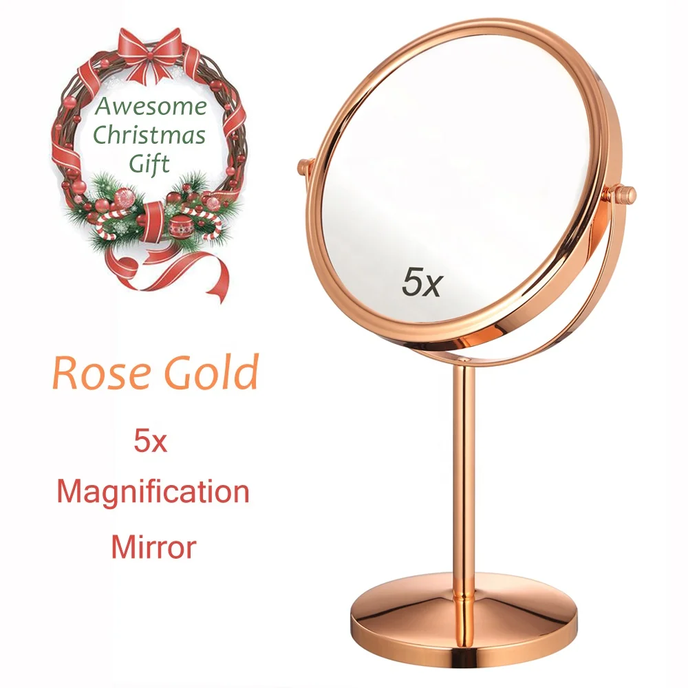 

Beauty antique custom cheap table mirrors wholesale bathroom vanity makeup cosmetic rose gold table magnifying compact mirror
