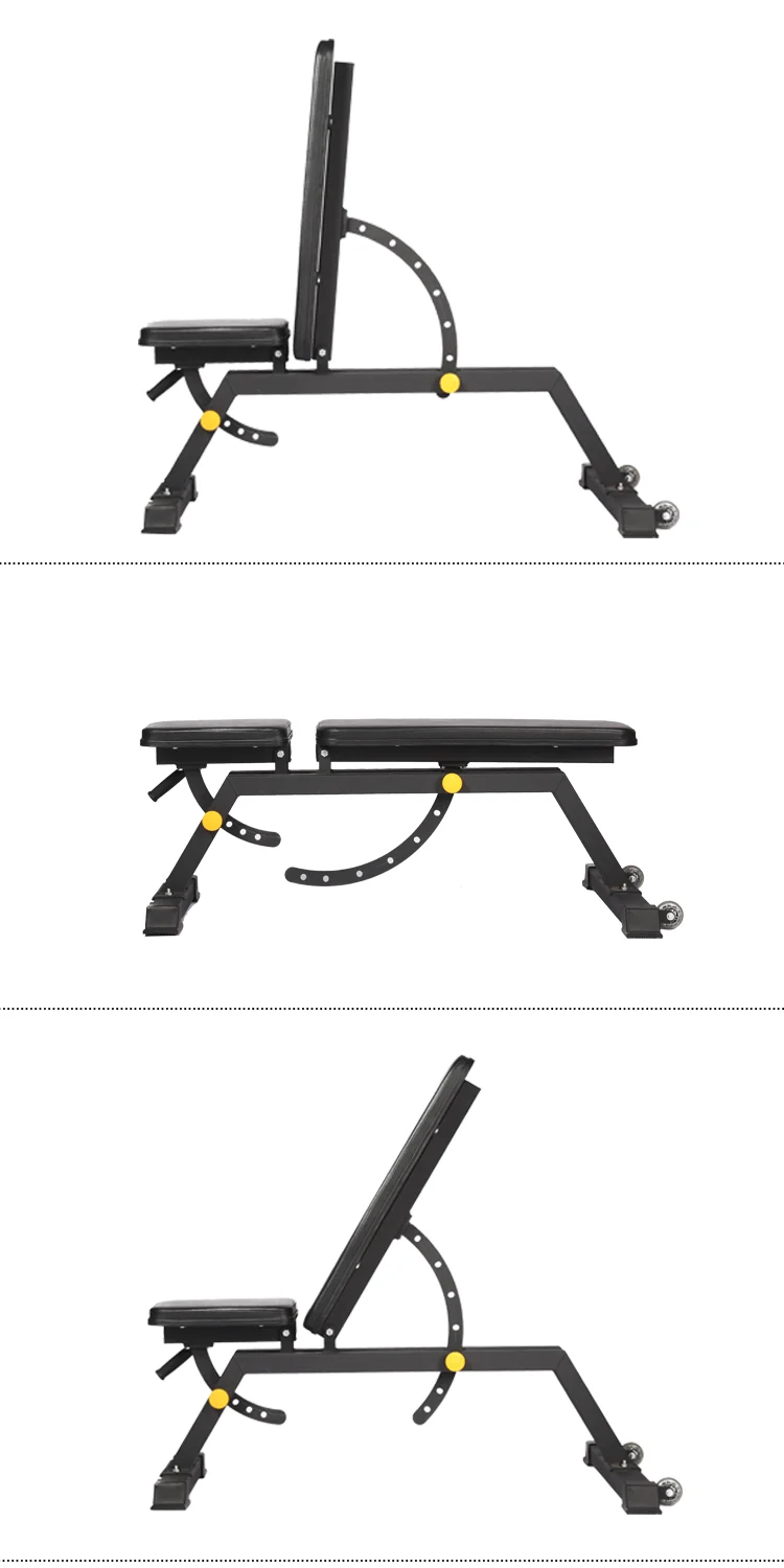 Gym equipment adjustable bench