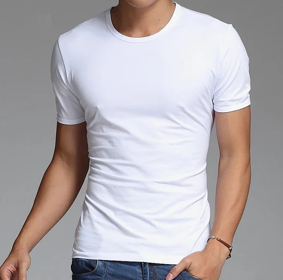 

Custom 100% Cotton Blank Men's T shirt Slim Fit shirt