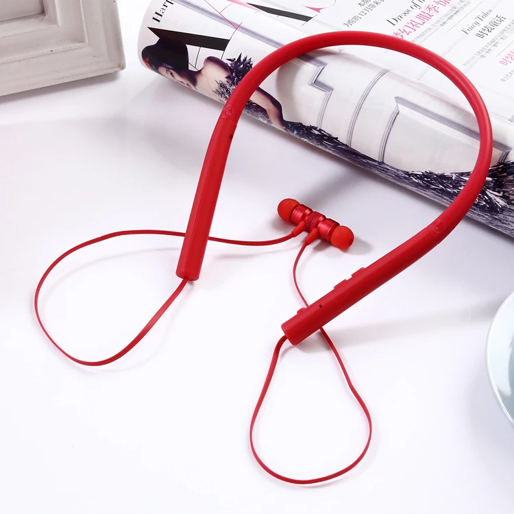 Factory wholesale neckband wireless headset Blue tooth sport headphone with magnetic in-ear earbuds - ANKUX.COM