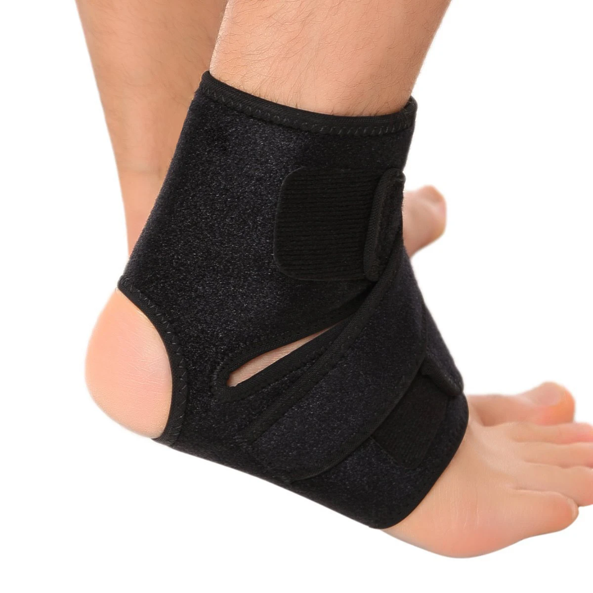 Black Ankle Support Breathable Ankle Brace Wrap For Running Basketball