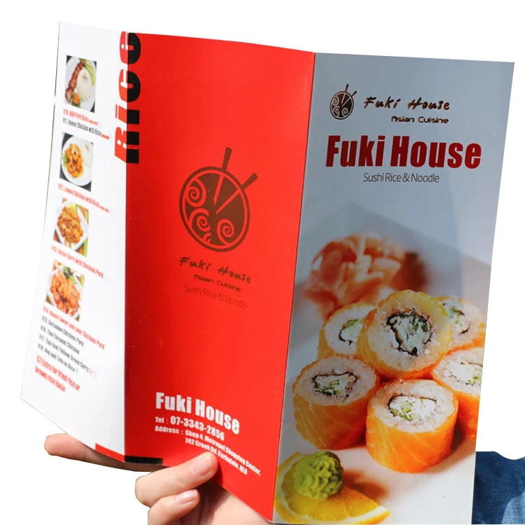 
Custom A2 A3 A4 A5 commercial poster / leaflet / flyer/menu printing wholesale 