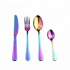 2018 New Style CE Certificate Dishwasher Safe Stainless Steel Rainbow Cutlery, Multicolored cutlery sets