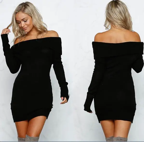 

Casual Women Knittesd O Neck Full Regular A Line Short Skirts Fashion Lingerie Maternity Wear Sweater Dresses