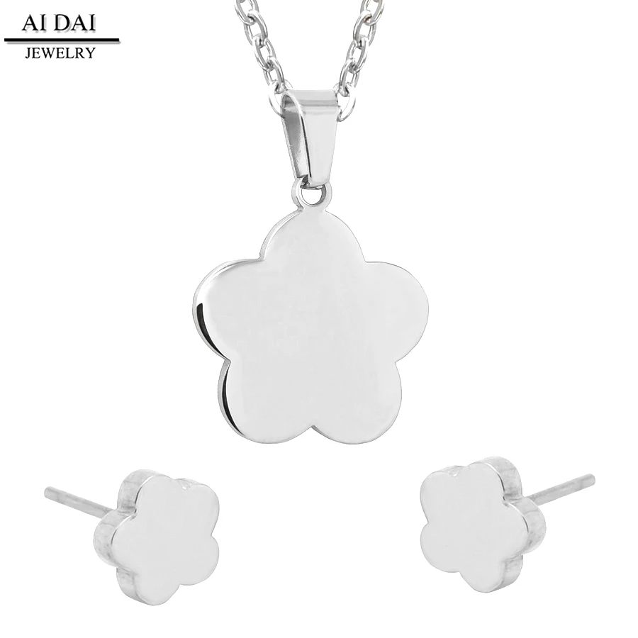 

Cheap Wholesale fashion Stainless steel simple design fancy jewelry set
