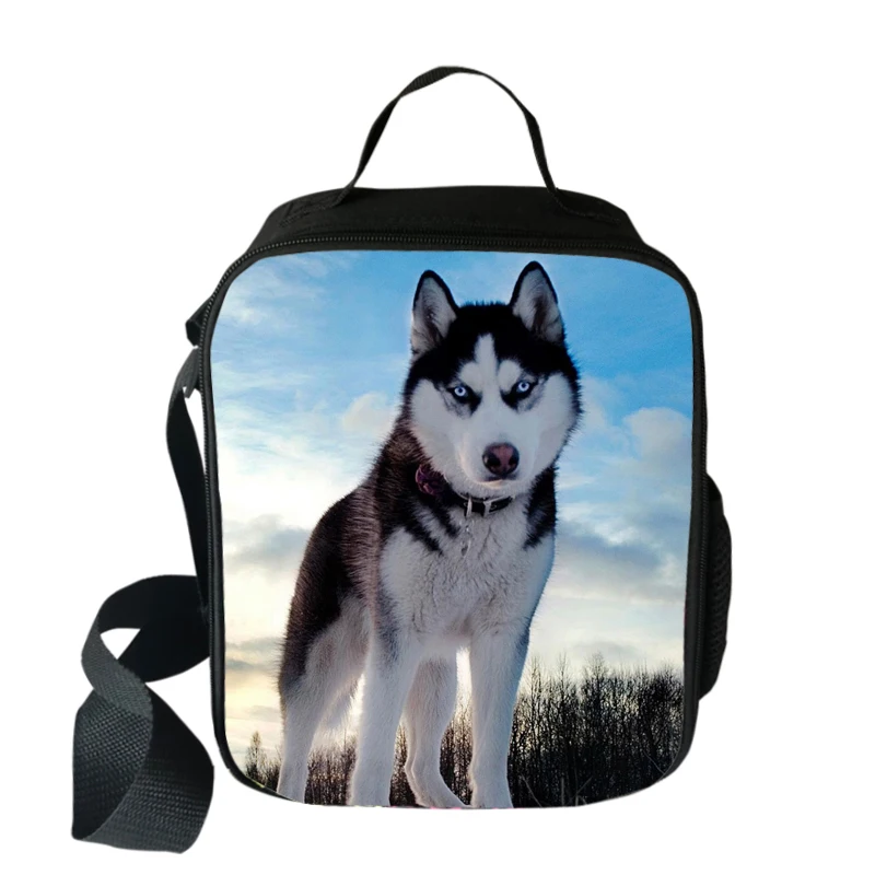 

COOLOST Cartoon Animal Print Lunch Box Kids Food Bag for Girls Boys Cute Dog Lunch Bag Women Men Daily Use Best Gift Kawaii, Black