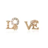 93227-fashion europe jewelry 18k gold double-sided earrings