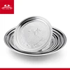 stainless steel food round tray/plate/dish