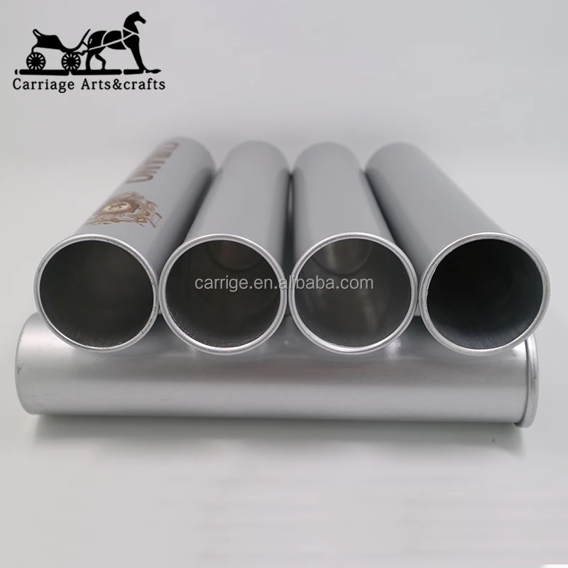 
Custom Screw Cap Cigar Packaging Tubes Aluminum 