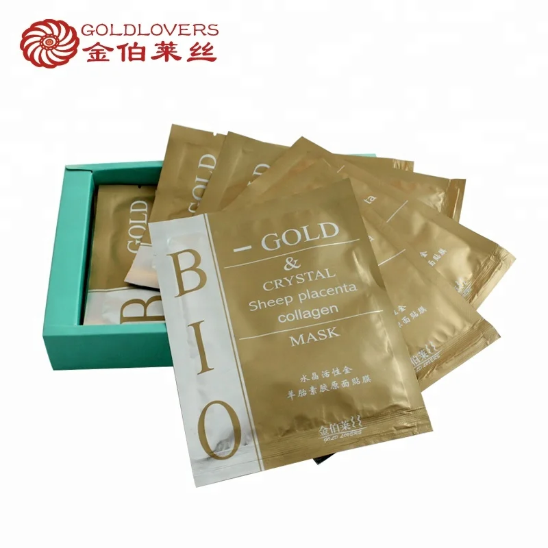 

OEM ODM Crystal active golden sheep embryo collagen mask, Red