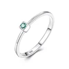 925 sterling silver cz beads engagement rings for women ladies cluster 925 sterling silver green zircon stacking rings