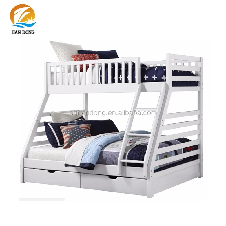 3ft 4ft6 Triple Sleeper Bunk Bed Twin And Full Bunk Bed White Buy 3ft