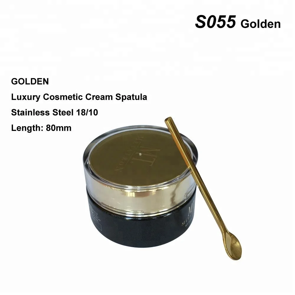 
luxury golden stainless steel facial cosmetic spatula for facial cream 