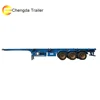 Used 2017 2 Axle 3 Axle 40Ft Container Semi Trailer Chassis Flat Bed Flatbed Trailer For Sale