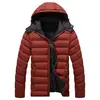 OEM custom men's coat 100% polyester hooded clothes quilted winter jacket