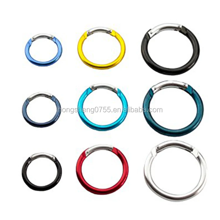 Hot Sale Zinc Alloy Circle Carabiner O Ring Carabiner 25mm Round