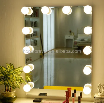 China Suppliers Wall Mounted Design Hollywood Style Metal Makeup Mirror With Lights For 1 Year Warranty Time Buy Wall Mounted Makeup