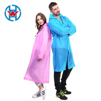 

EVA Promotional Raincoat Good Quality Custom waterproof Rain Coats Long Sleeve And Buttons raincoats for adults