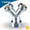 brass Y pattern nickel plating pipe joint