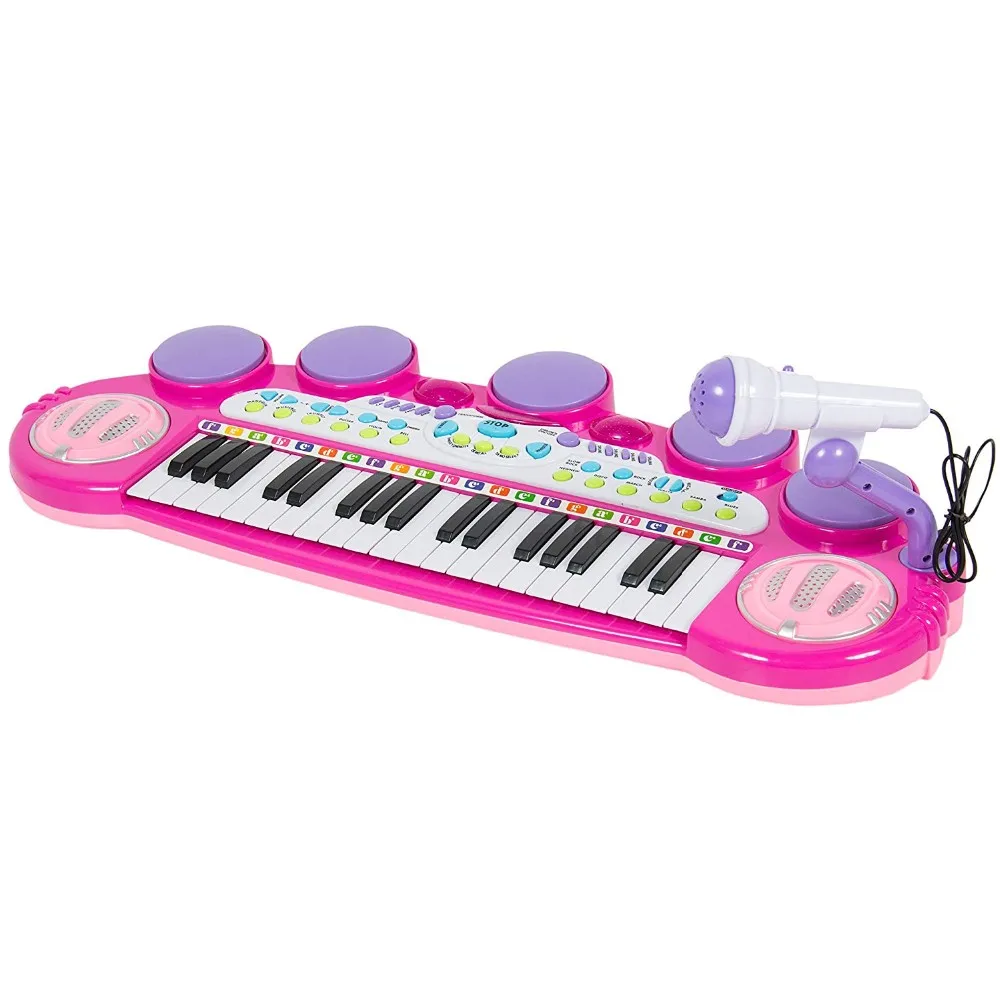 Source Teclado eletrônico infantil 37 teclas piano w/microfone