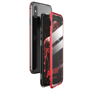 Best Sell Front and Back Dual Glass Phone Case for iPhone X Cover Magnetic Case for Phone