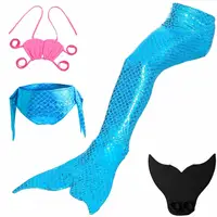 

Children Bathing Suit Swim with Monofin Girls Kids Costumes Girls Mermaid Tails Swimsuit