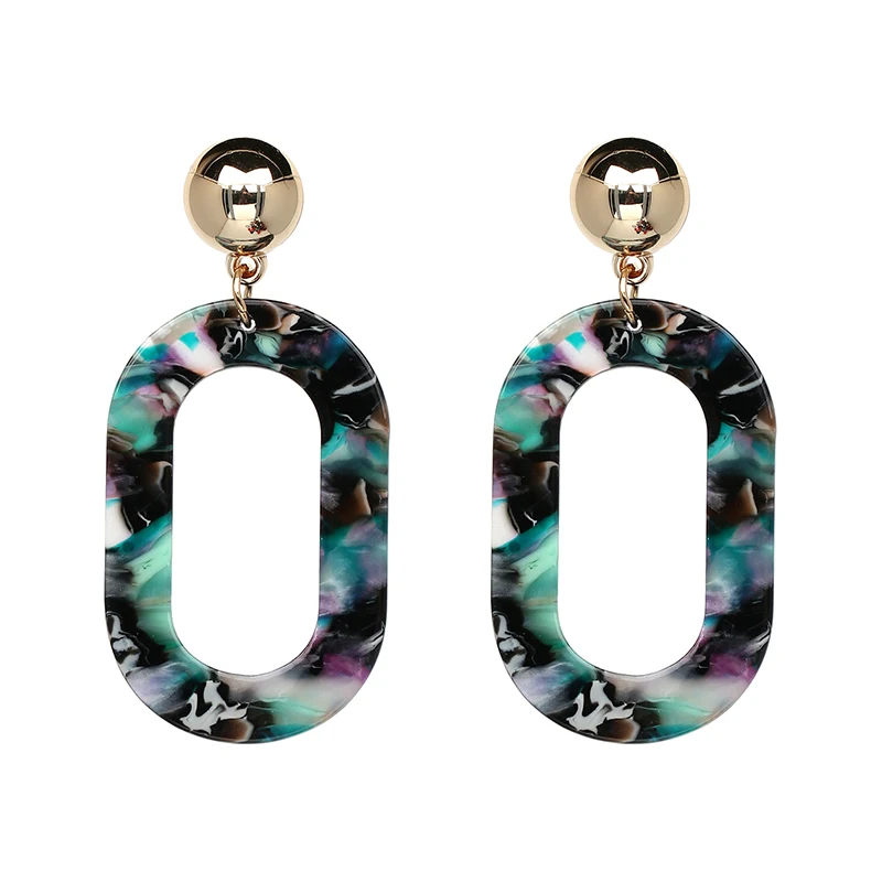 

New Arrival Resin women round Shaped earrings wedding drop earrings