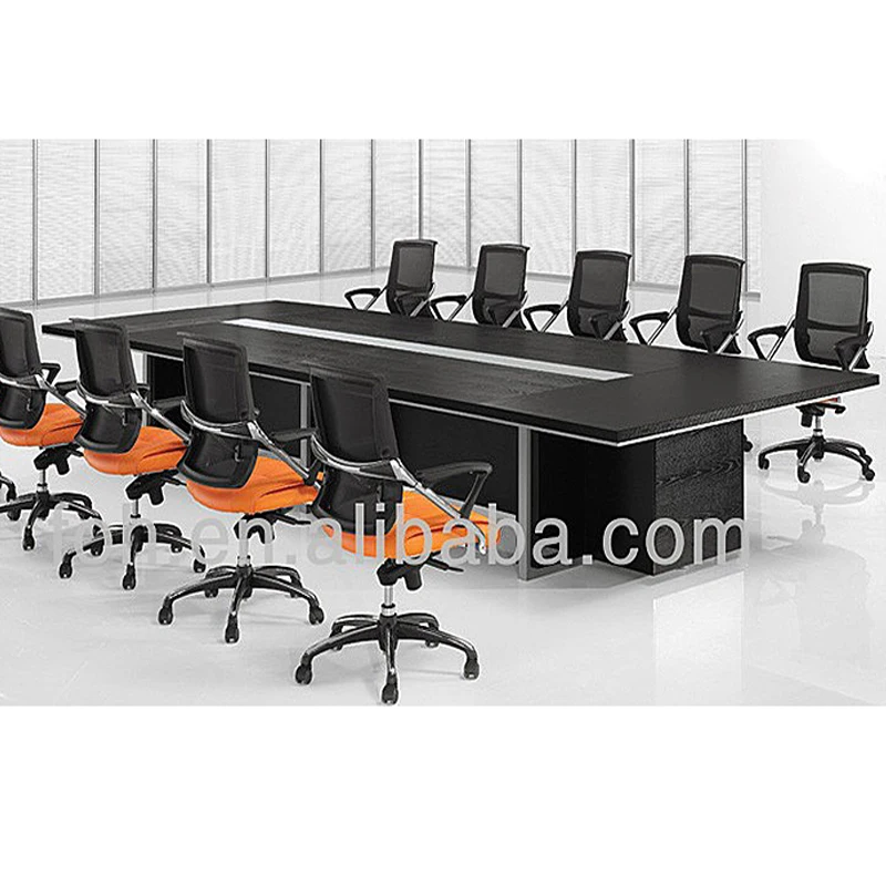 Modern Black Mfc Conference Table Set Expensive Board Room Table