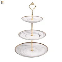 

Ceramic Marble Cake Stand Porcelain Cup Cake Stand for Wedding/ Gift