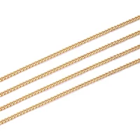 

Custom stainless steel 14k gold flat curb neck chains for men