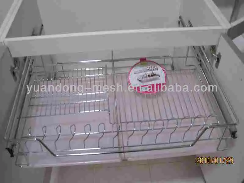 stainless steel kitchen cabinet wire storage basket/vegetable storage basket stainless steel storage basket