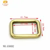 Handbag Hardware Antique Brass Brushed Metal Square Ring