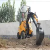Gasoline engine 4 wheel drive Small Scale Backhoe Loader for Sale