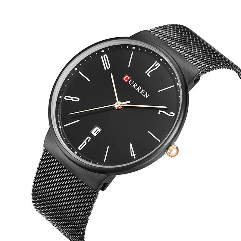 

Hot Sale CURREN 8257 Fashion Men Business Quartz Wrist Watch Ultra-Thin Mesh Belt And Dial Clock Man Original Japan Watch