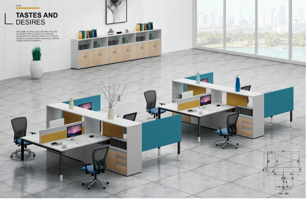 Office Furniture Modern Work Station 2 Person Manager Executive Desks